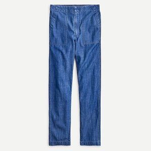 J.Crew Zip-up indigo seaside pant